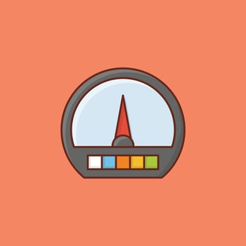 speedometer Vector illustration on a background. Premium quality symbols. Vector Line Flat color  icon for concept and graphic design.