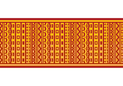 Henna border ornament design template vector