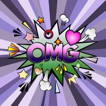 Comic bubbles and elements set vector
