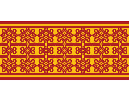 Henna border ornament design template vector
