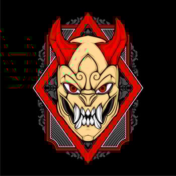 cultural full face mask illustration vector
