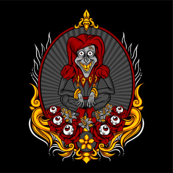 funny scary clown vector
