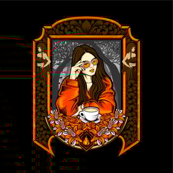 coffee and beauty vector