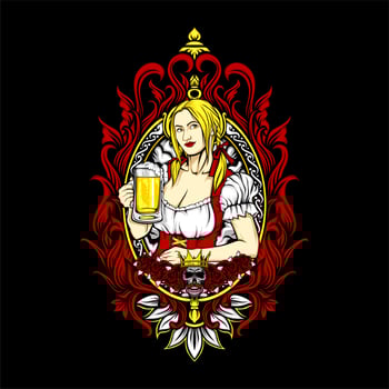 beauty and the beer vector