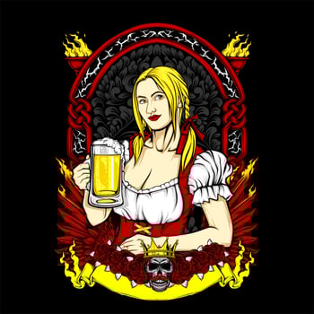 beauty and the beer vector
