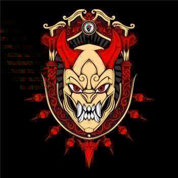 japanese oni mask vector