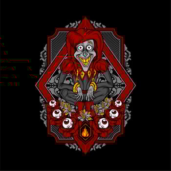 funny scary clown vector