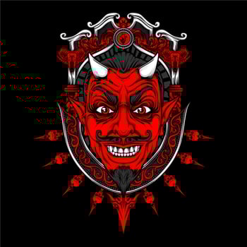 smiling devil face vector
