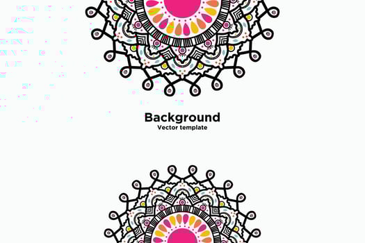 Colorful ornamental mandala design background with floral shapes vector design