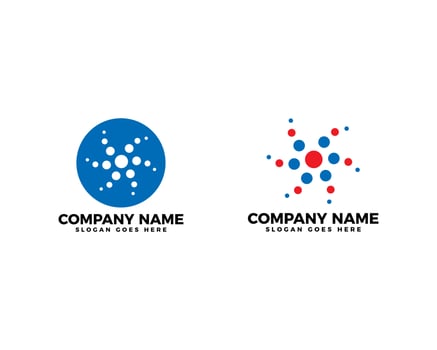 Set of Cell vector logo, Bio molecular laboratory symbol