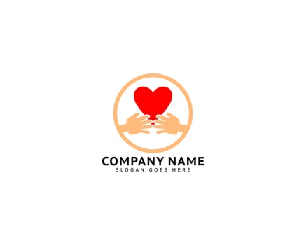 Hand Love Logo Template Vector Icon
