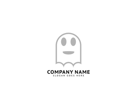 Ghost logo design vector template