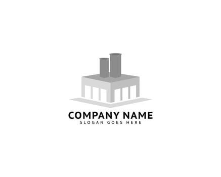 Factory logo vector icon illustration