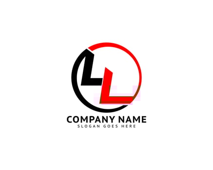 Initial Letter LL Logo Template Design vector