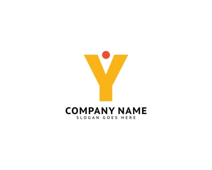 Initial Letter Y People Logo Design vector