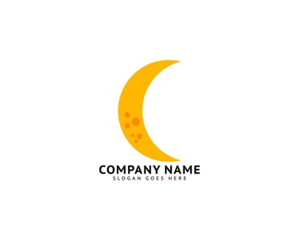 Moon logo design vector template