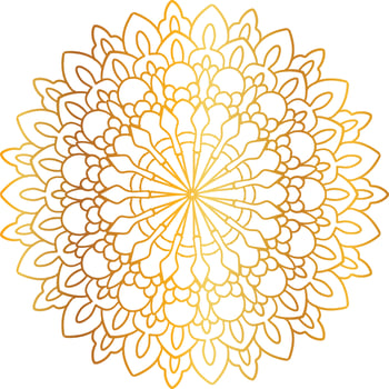 Golden Mandala design pattern, background, flower, decoration, circle, vector