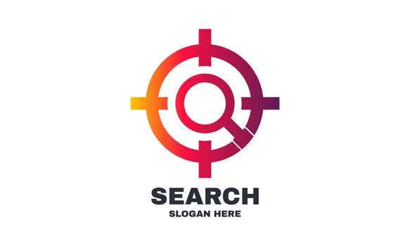 stock vector abstract spot search logo designs concept vector magnifying logo