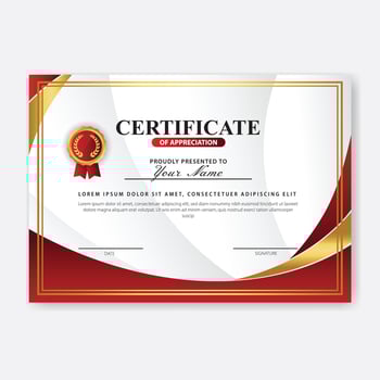 Creative Certificate of Appreciation Award Template vector