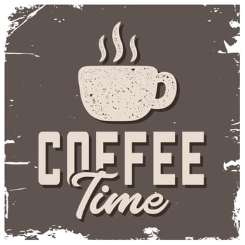 coffee time typography illustration vector