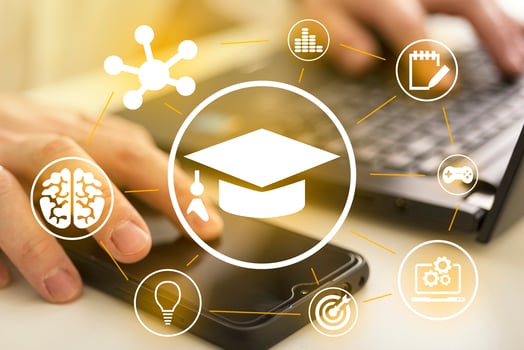Business STEM concept. Science Technology Engineering Math education web icon. photo