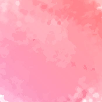 pink watercolor background with drips blots and smudge stains vector