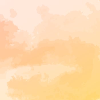 orange abstract watercolor background with drips blots and smudge stains vector