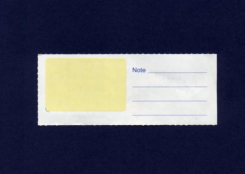 Blank note label photo