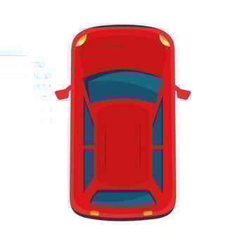 red car airview vector