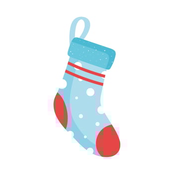 christmas blue socks vector