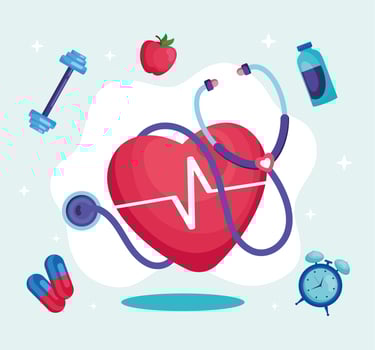 seven health care icons vector