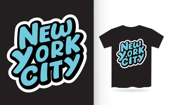 New york city modern lettering t shirt design for t shirt vector