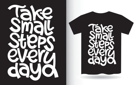 Motivational hand lettering quote for t shirt vector