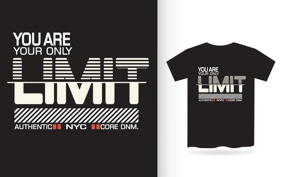 Modern motivational typography quote design for t shirt vector