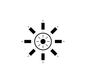 Rudder, Nautical, Ship, Boat Solid Icon, Vector, Illustration, Logo Template. Suitable For Many Purposes. vector