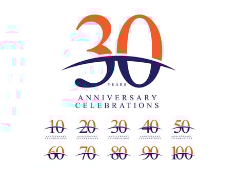 Anniversary celebration Logo Colletions Template vector