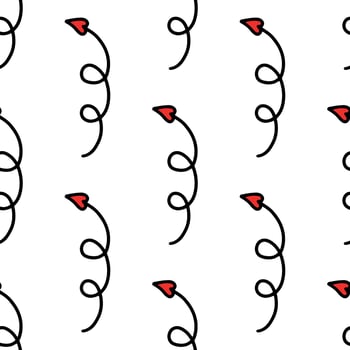 Seamless pattern with arrows for Valentines Day. Cupids arrows pattern. vector
