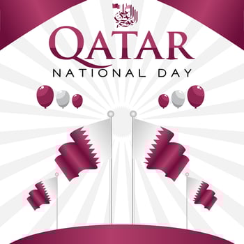 Qatar national day vector illustration