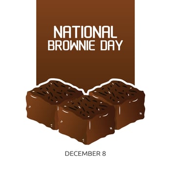 national brownie day vector lllustration