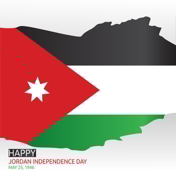 Happy Jordan independence day vector lllustration