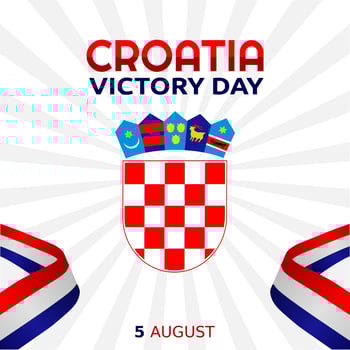 Croatia victory day vector lllustration