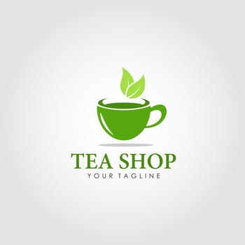 Tea shop logo design vector. Suitable for your business logo vector