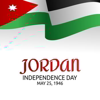 Jordan independence day vector lllustration