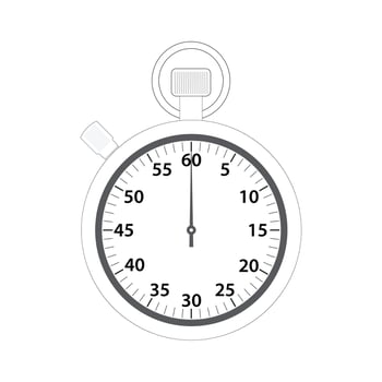 Stopwatch icon vector on white background