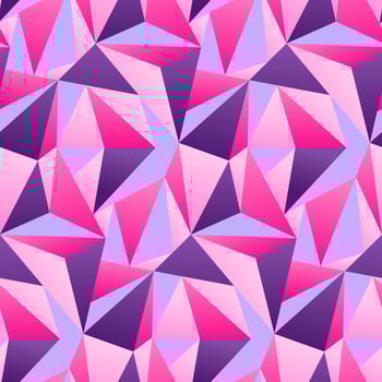 Purple Pink Polygon Geometric Vector Seamless Pattern Design