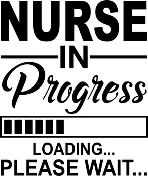 Nurse in progress loading please wait vector