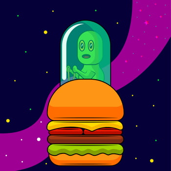Space travel around the galaxy vector