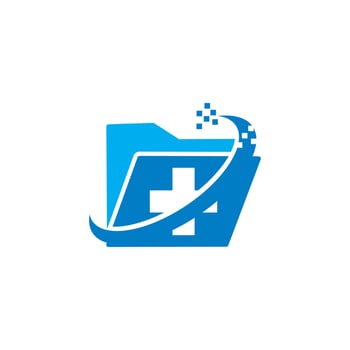 medical document logo , healthy data logo vector