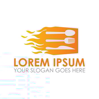 fire food vector , food logo