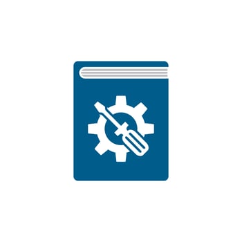 mechanic book logo , industry service logo vector